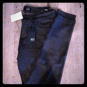 KUT from the cloth black/gray ankle skinny pants